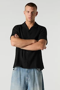 Textured Button-Up Top