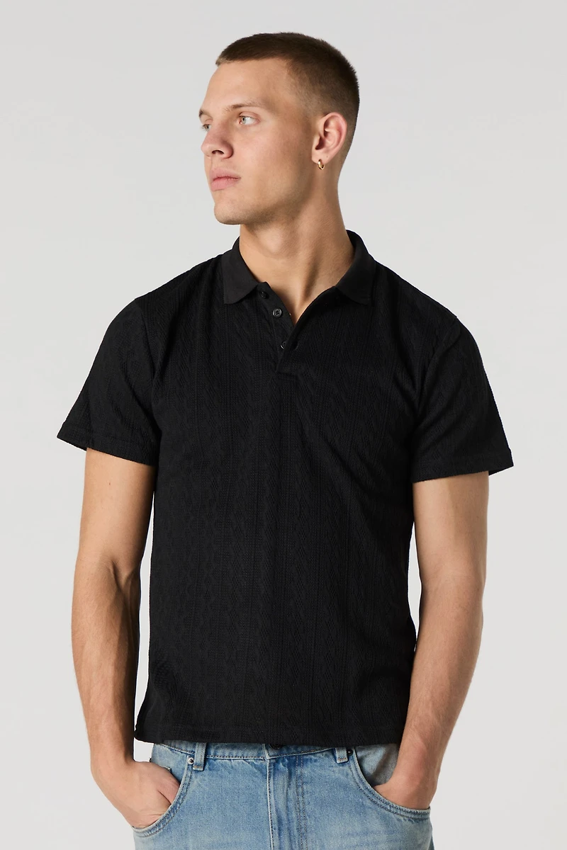 Polo en tricot torsad