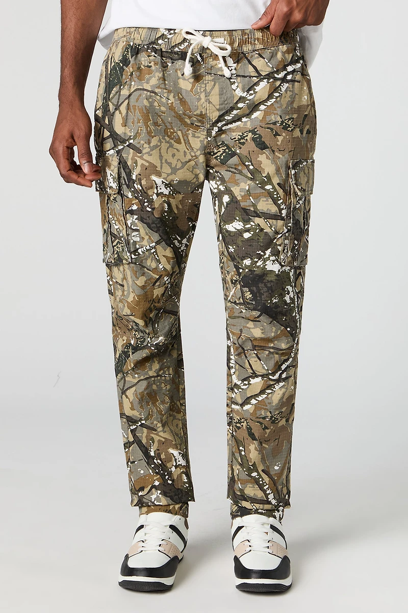 Pantalon cargo à taille coulissante