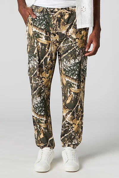 Jogger cargo à taille coulissante