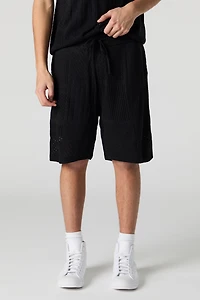 Short à taille coulissante en tricot ouvert pièces