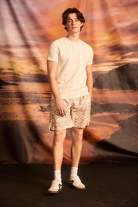 Short de bain à imprimé aztèque