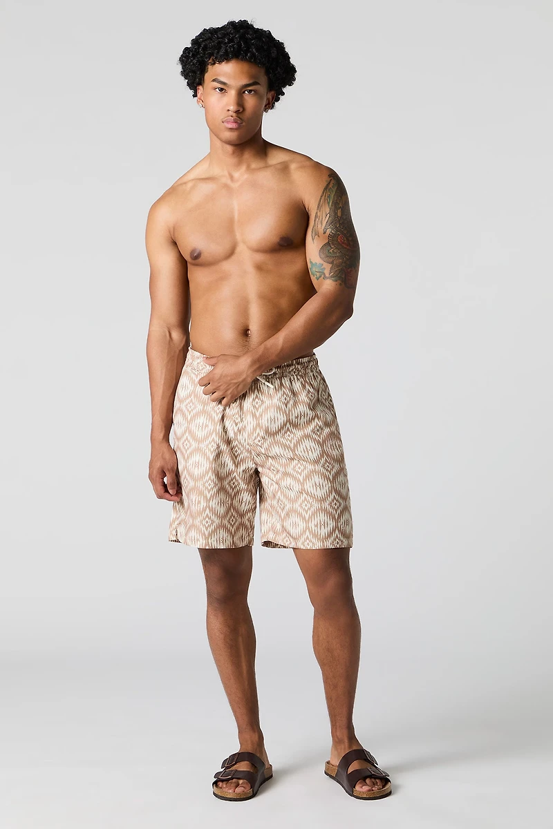 Short de bain à imprimé aztèque