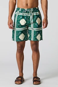 Short de bain à imprimé chaîne
