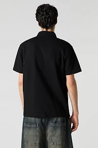 Textured Button-Up Top