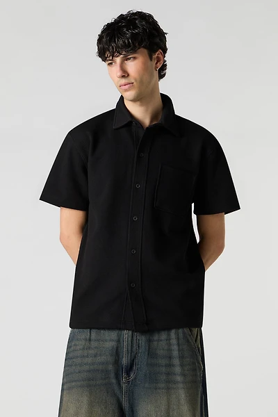 Textured Button-Up Top