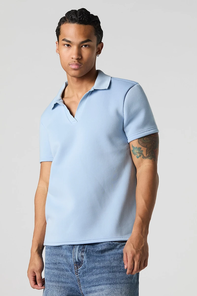 Fleece Polo Top