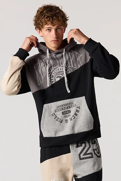 New York Colourblock Fleece Hoodie