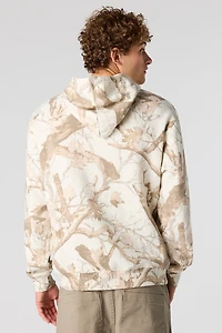 Haut à capuchon en molleton avec motif camouflage