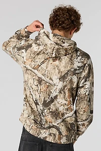 Haut à capuchon en molleton imprimé Promised Land avec motif camouflage