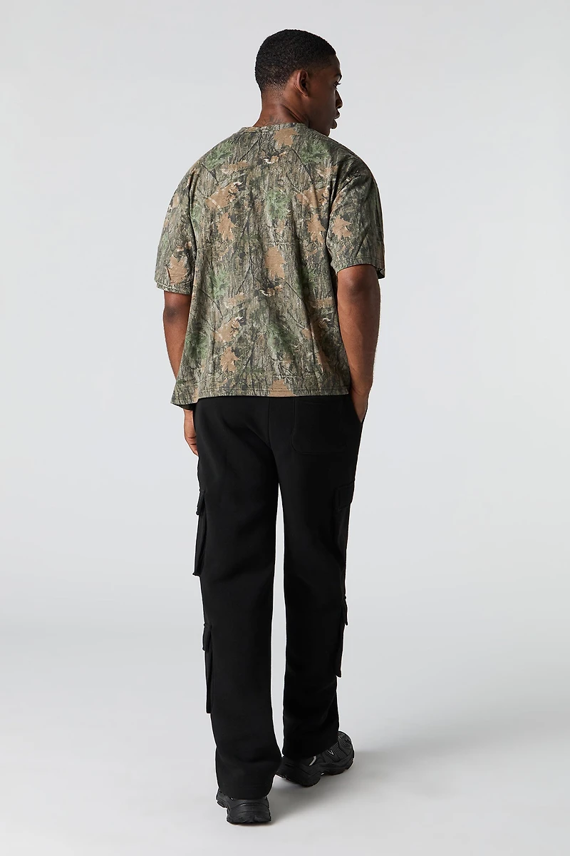Pantalon d'entraînement cargo en molleton avec poches multiples