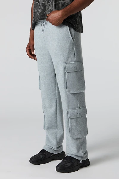 Pantalon d'entraînement cargo en molleton avec poches multiples