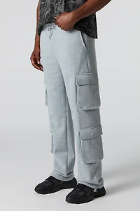 Pantalon d'entraînement cargo en molleton avec poches multiples