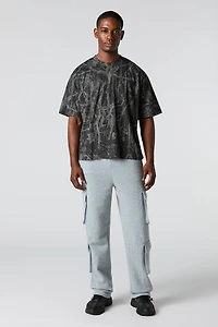 Pantalon d'entraînement cargo en molleton avec poches multiples