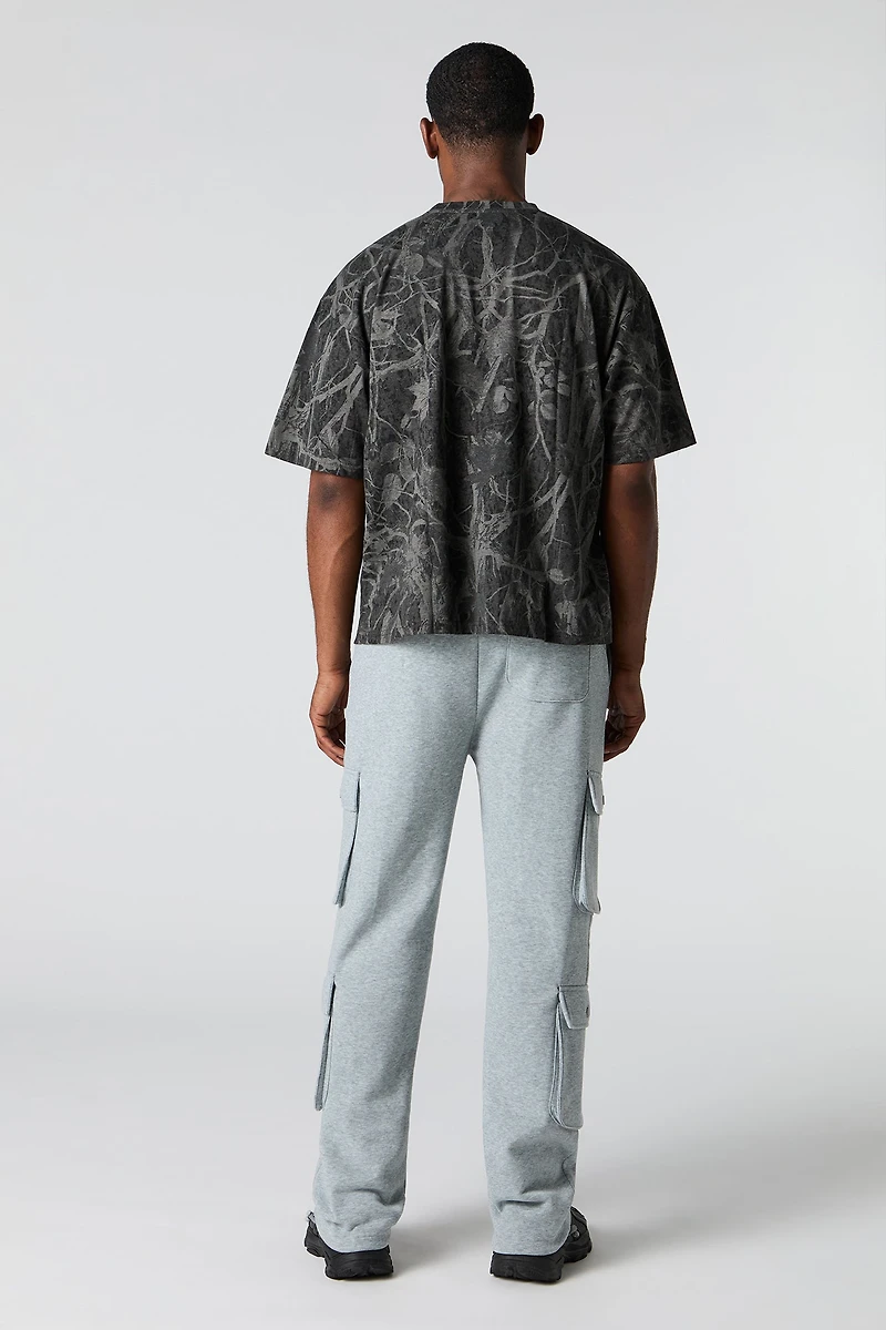 Pantalon d'entraînement cargo en molleton avec poches multiples