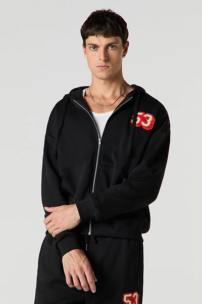 Jogger avec motif brodé 53 en chenille