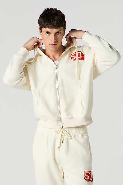 Jogger avec motif brodé 53 en chenille