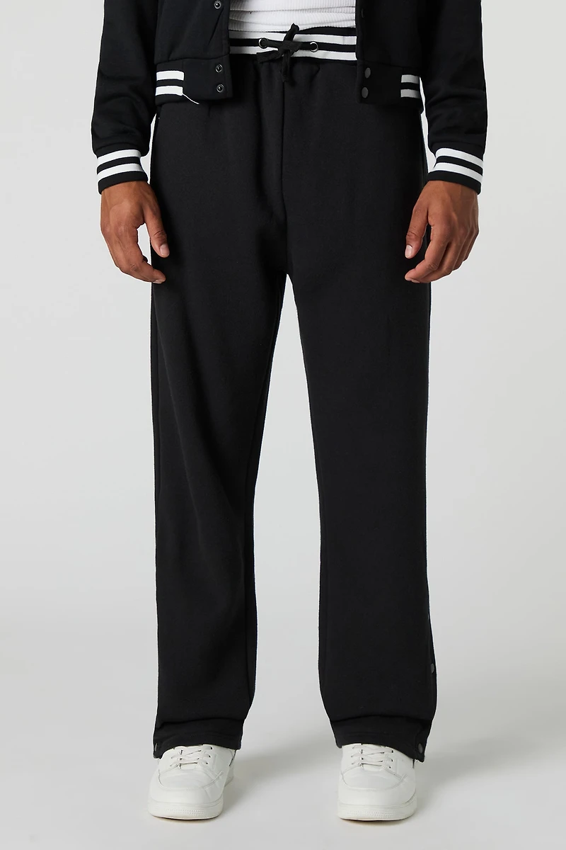 Pantalon d'entraînement de style universitaire en molleton à taille coulissante