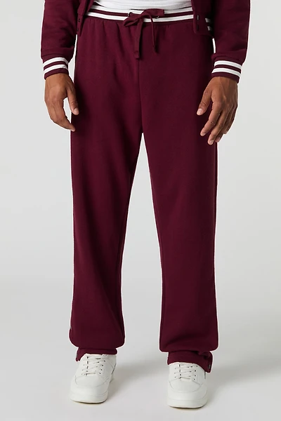 Pantalon d'entraînement de style universitaire en molleton à taille coulissante