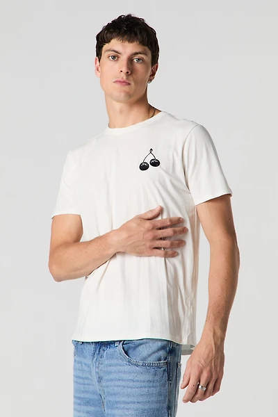 T-shirt avec motif brodé Cerise