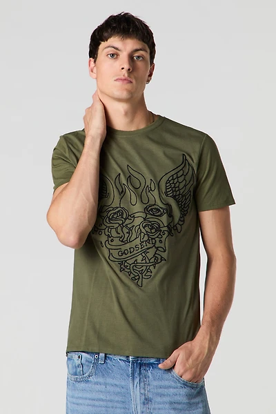 T-shirt avec motif brodé Godsend