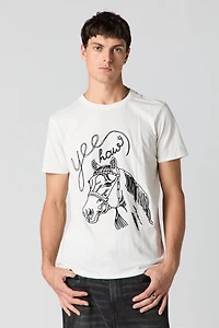 T-shirt avec motif brodé Yeehaw