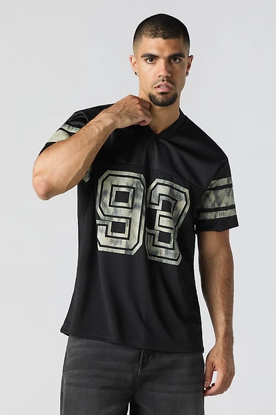 Jersey de football en filet à imprimé 93