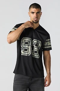 Jersey de football en filet à imprimé 93