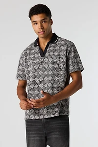 Textured Polo Top
