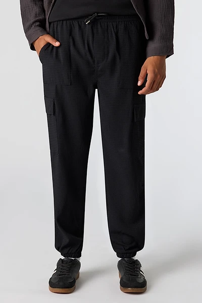 Waffle Knit Cargo Jogger