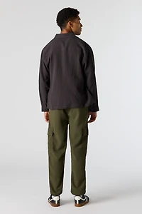 Jogger cargo en tricot gaufré