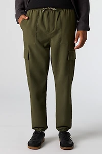 Jogger cargo en tricot gaufré