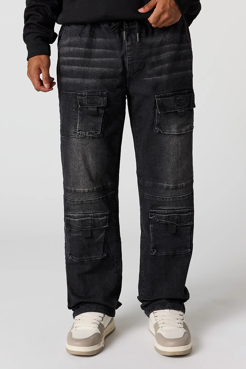 Denim Straight Cargo Jogger