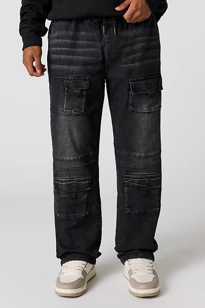 Denim Straight Cargo Jogger