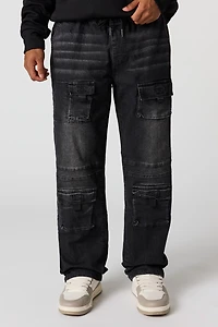 Denim Straight Cargo Jogger