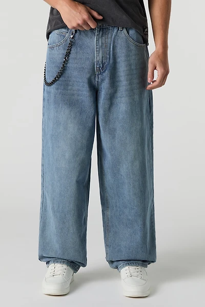 Jean baggy avec chaîne