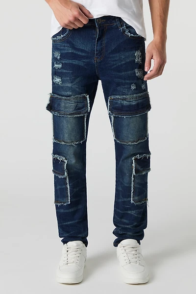 Distressed Slim Cargo Jean