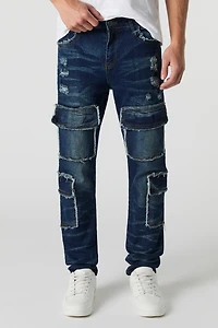 Distressed Slim Cargo Jean