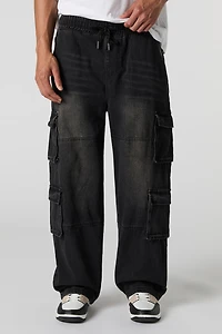 Wide Leg Drawstring Cargo Jean