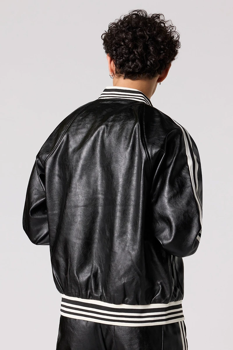 Blouson en similicuir ray