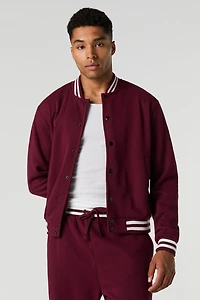 Blouson de style universitaire en molleton
