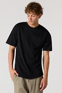T-shirt classique à encolure dégagée