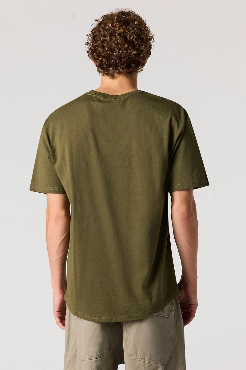 T-shirt classique à encolure dégagée