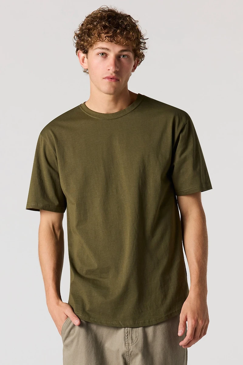 T-shirt classique à encolure dégagée