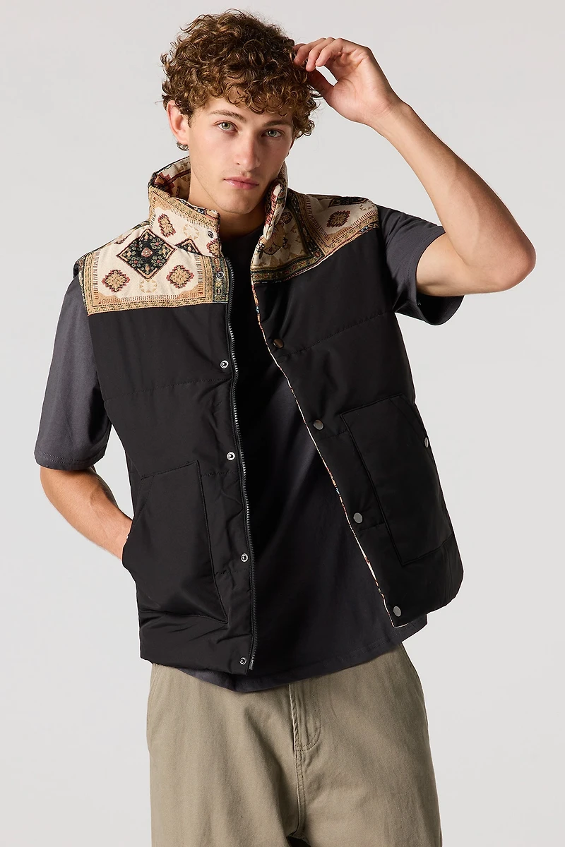 Tapestry Trim Vest