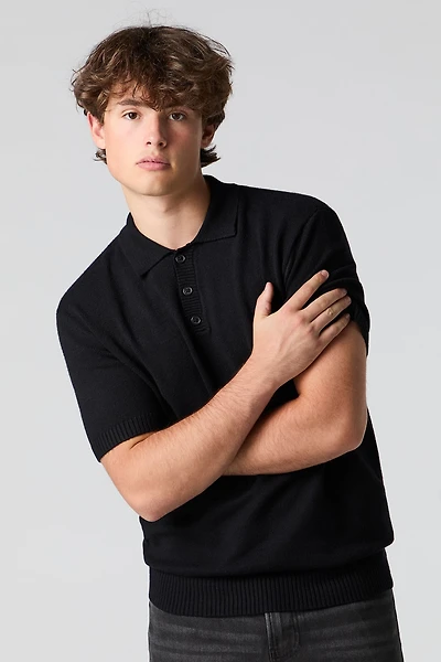 Knit Polo Top