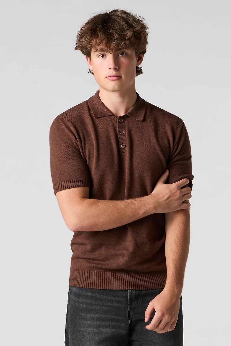 Knit Polo Top