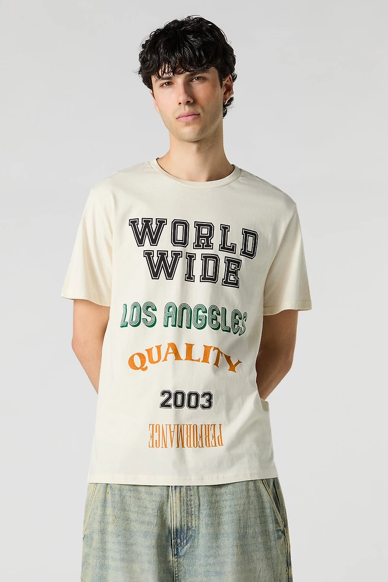 T-shirt à imprimé Worldwide LA