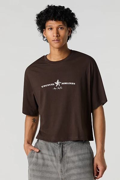 T-shirt carré à imprimé Uncivil Airlines