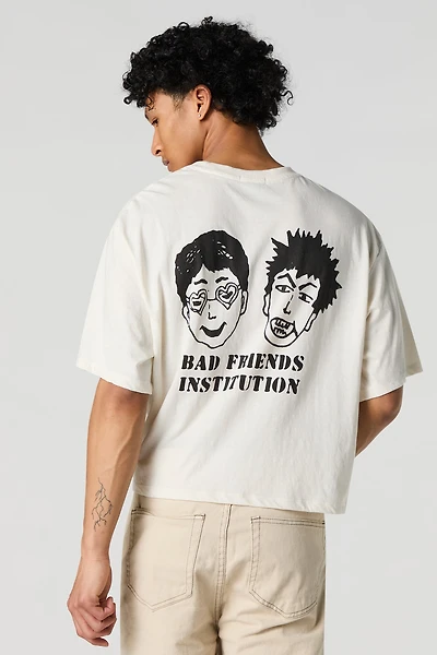 T-shirt carré à imprimé Bad Friends Institution